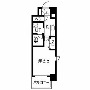 PURE RESIDENCE 名駅南【1101号室】の間取り