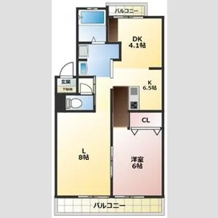 浦里第一マンション【3階】の間取り