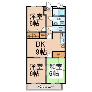 シモーヌヴィーユA棟【3階】の間取り