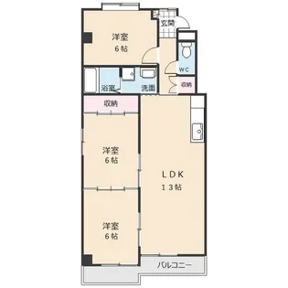 ハイツ太陽 B棟【3階】の間取り