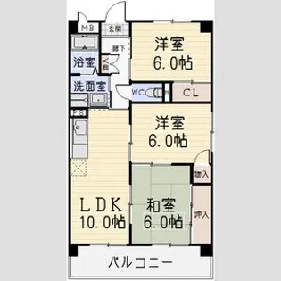 6清邦ビル【1階】の間取り