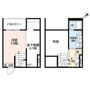 Attic野並【103号室】の間取り
