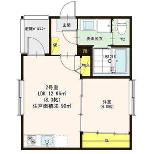 ハーモニーテラス東海通Ⅰ【1階】の間取り