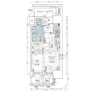 エステムコート名古屋新栄Ⅱアリーナ【10階】の間取り