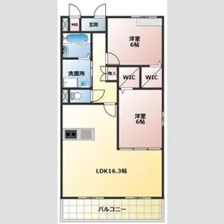 SOLANA【403号室】の間取り