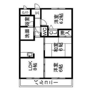 パティオ法華【3階】の間取り