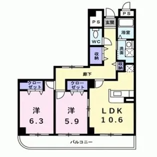 METABO楠【3階】の間取り