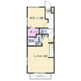 ウエストハイツA棟 B棟【2階】の間取り