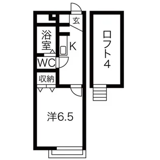 グリーンシティ香流【1階】の間取り