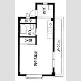 シティハウス八剣【4階】の間取り