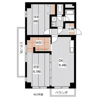 ドリームハイツエリカ【403号室】の間取り