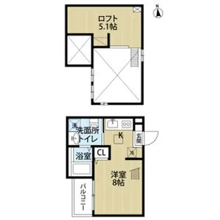 Cozy Loft(コージーロフト)【2階】の間取り