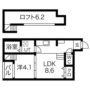 スクーデリア【2階】の間取り