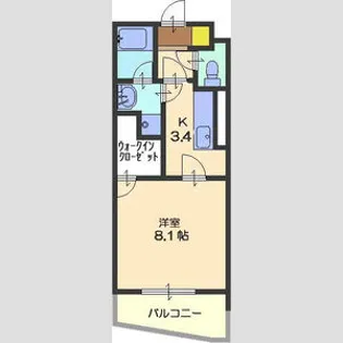 シャン・ド・ジョイ【201号室】の間取り