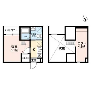 アミカルルーチェ南川(アミカルルーチェミナミカ【2階】の間取り