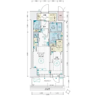 エステムコート名古屋葵【13階】の間取り