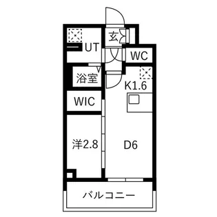 メイクスアート名古屋リニアFRONT【1303号室】の間取り