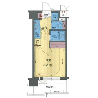 プレサンス名古屋城前ラバンカ【6階】の間取り
