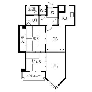 フルーヴェ1番館【2階】の間取り