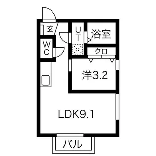 BELLE ROSE大江 WEST(A棟)【1階】の間取り