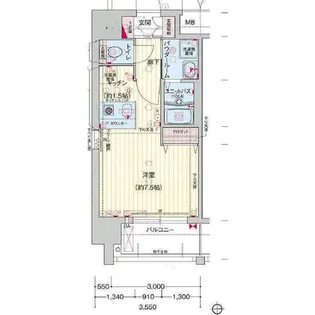 プレサンス名古屋STATIONザ・シティ【9階】の間取り