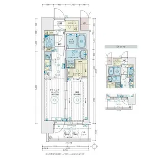エステムコート名古屋 TWIN EAST【314号室】の間取り