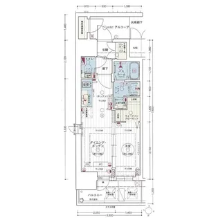 エステムコート名古屋新栄Ⅱアリーナ【9階】の間取り