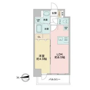 アステリ鶴舞ディオ【0701号室】の間取り