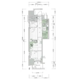 エステムプラザ名古屋丸の内【7階】の間取り