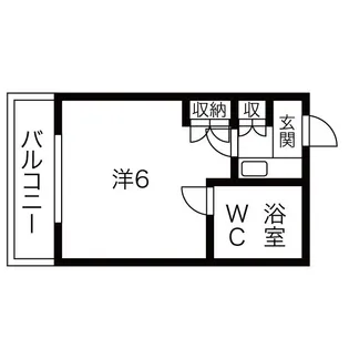 フィールドシティ新栄第1【6C号室】の間取り