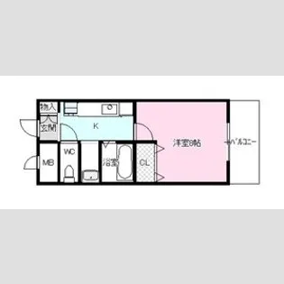 フラッハフェルト【2階】の間取り