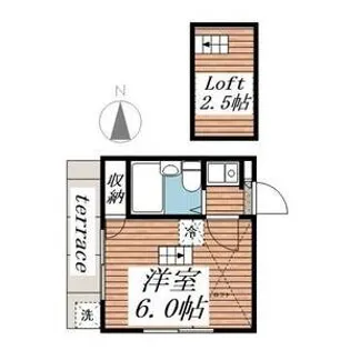 さくらハイツ六番町【0104号室】の間取り