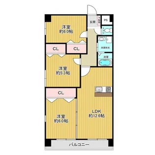 SEASONCOURT FUKUE【2階】の間取り