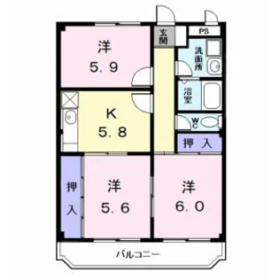 TSパレス【1階】の間取り