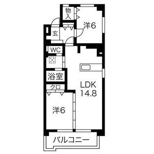 シャインスマイリー【2階】の間取り