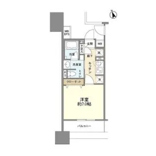 フレールコート東別院【8階】の間取り