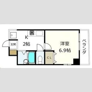 クレール車道【3階】の間取り