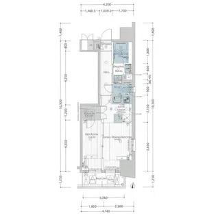 エステムプラザ名古屋丸の内【4階】の間取り