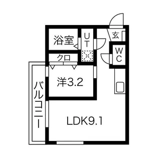 BELLE ROSE大江 EAST【2階】の間取り