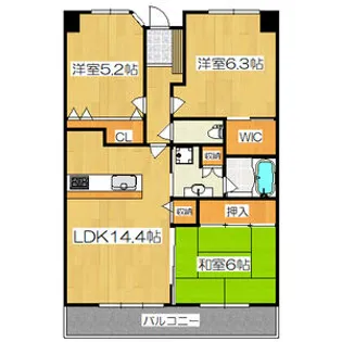 サーパス堀田【11階】の間取り