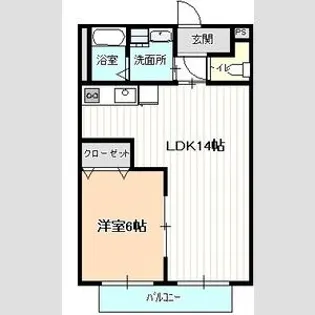 ニューハイツエクセレント【2階】の間取り