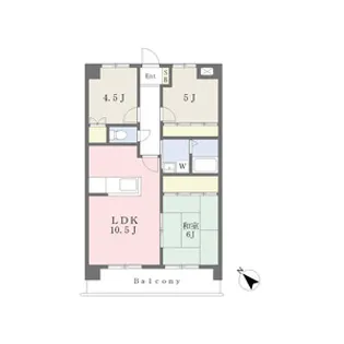 極楽館586【4階】の間取り
