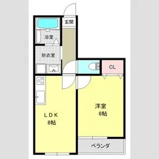 レジデンス遠若【2階】の間取り
