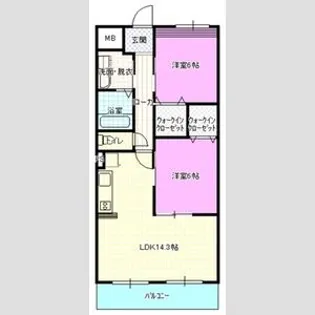 アンソレイエ【3階】の間取り