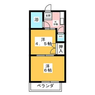 コーポレイティブK【201号室】の間取り