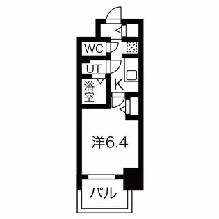メイクス名駅南Ⅱ【10階】の間取り