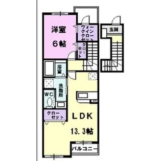ウィスタリア【2階】の間取り
