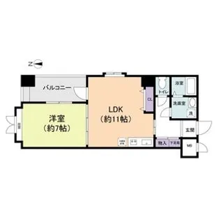 プロビデンス東片端【0302号室】の間取り