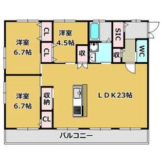 アルファコート名南【4階】の間取り
