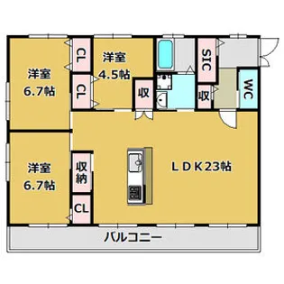 アルファコート名南【4階】の間取り